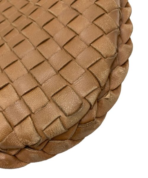 BOTTEGA VENETA（ボッテガベネタ）BOTTEGA VENETA (ボッテガベネタ) イントレチャートハンドバッグ ブラウンの古着・服飾アイテム