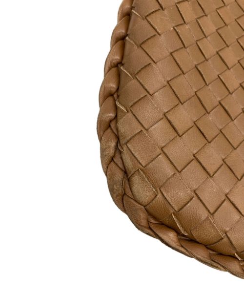 BOTTEGA VENETA（ボッテガベネタ）BOTTEGA VENETA (ボッテガベネタ) イントレチャートハンドバッグ ブラウンの古着・服飾アイテム