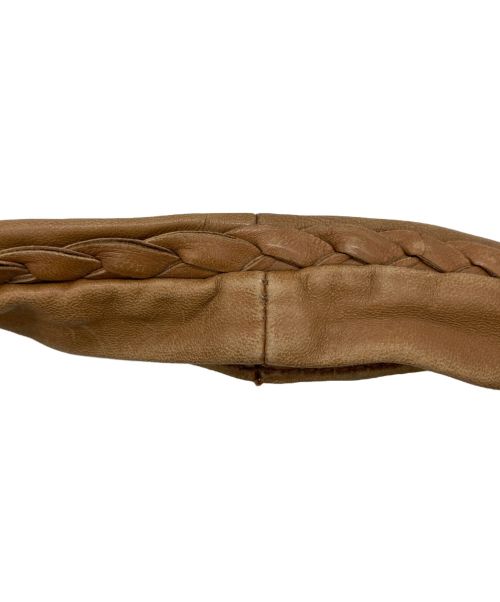 BOTTEGA VENETA（ボッテガベネタ）BOTTEGA VENETA (ボッテガベネタ) イントレチャートハンドバッグ ブラウンの古着・服飾アイテム