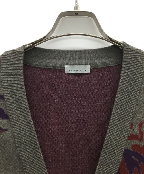 LOWRYS FARM（ローリーズファーム）LOWRYS FARM (ローリーズファーム) フラワージャガードカーディガン グレー サイズ:Freeの古着・服飾アイテム
