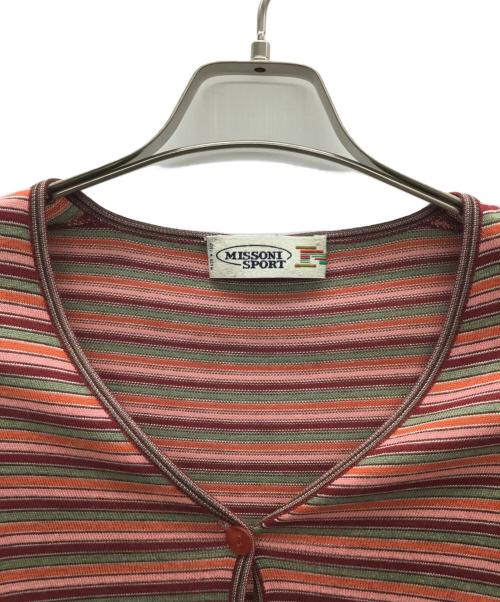 MISSONI SPORT（ミッソーニスポーツ）MISSONI SPORT (ミッソーニスポーツ) ニットカーディガン ピンク サイズ:40の古着・服飾アイテム