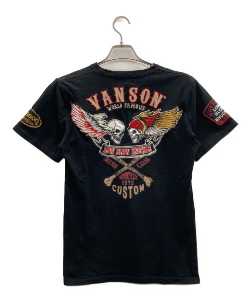 VANSON（バンソン）VANSON (バンソン) 刺繍Tシャツ ブラック サイズ:Mの古着・服飾アイテム