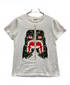 A BATHING APEアベイシングエイプ）の古着「CITY CAMO SHARK TEE」｜ホワイト