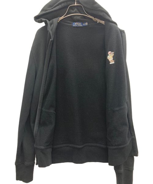 POLO RALPH LAUREN（ポロ・ラルフローレン）POLO RALPH LAUREN (ポロ・ラルフローレン) 裏起毛ジップパーカー ブラック サイズ:Sの古着・服飾アイテム