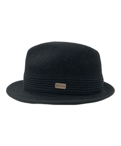 STETSON（ステットソン）STETSON (ステットソン) 中折れハット ブラック サイズ:Mの古着・服飾アイテム