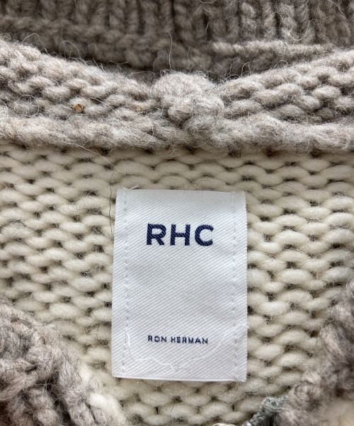 RHC Ron Herman（アールエイチシー ロンハーマン）RHC Ron Herman (アールエイチシー ロンハーマン) ニットジャケット ベージュ×アイボリー サイズ:Lの古着・服飾アイテム