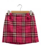 BURBERRY BLUE LABELバーバリー ブルー レーベル）の古着「ミニスカート」｜ショッキングピンク