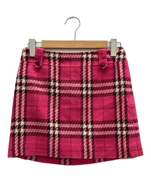 BURBERRY BLUE LABEL（バーバリー ブルー レーベル）BURBERRY BLUE LABEL (バーバリーブルーレーベル) ミニスカート ショッキングピンク サイズ:36の古着・服飾アイテム