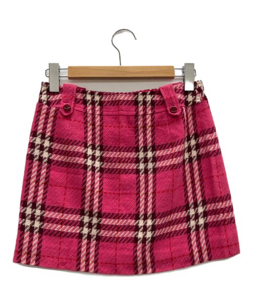 BURBERRY BLUE LABEL（バーバリー ブルー レーベル）BURBERRY BLUE LABEL (バーバリーブルーレーベル) ミニスカート ショッキングピンク サイズ:36の古着・服飾アイテム