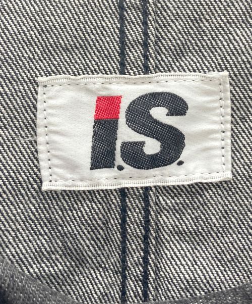 I.S. ISSEY MIYAKE（イッセイ ミヤケ）I.S. ISSEY MIYAKE (イッセイ ミヤケ) ノーカラープリーツデニムジャケット ブラック サイズ:Mの古着・服飾アイテム