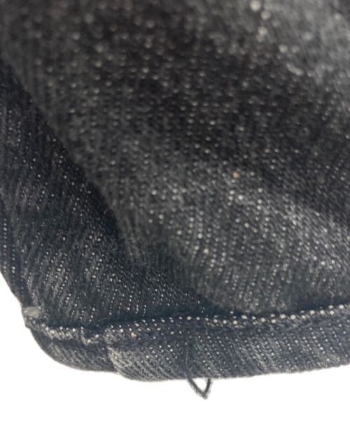 I.S. ISSEY MIYAKE（イッセイ ミヤケ）I.S. ISSEY MIYAKE (イッセイ ミヤケ) ノーカラープリーツデニムジャケット ブラック サイズ:Mの古着・服飾アイテム