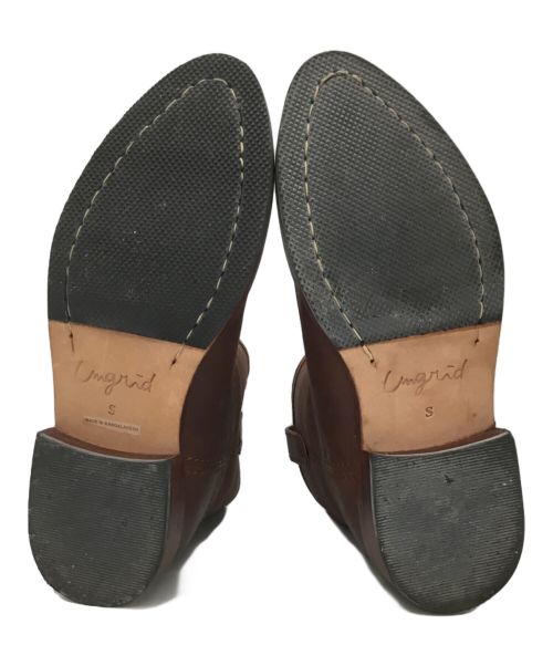 UNGRID（アングリッド）UNGRID (アングリッド) ショートブーツ ブラウン サイズ:Sの古着・服飾アイテム