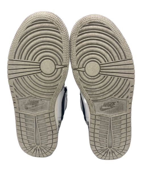 NIKE（ナイキ）NIKE (ナイキ) AIR JORDAN 1 RETRO HIGH OG GS tech grey グレー×ホワイト サイズ:23.5の古着・服飾アイテム