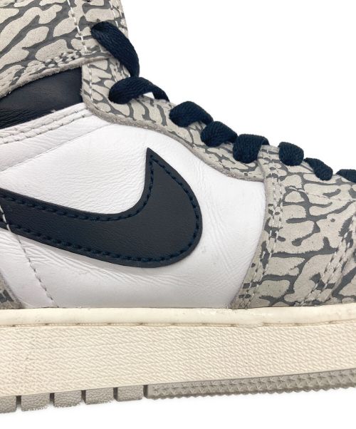 NIKE（ナイキ）NIKE (ナイキ) AIR JORDAN 1 RETRO HIGH OG GS tech grey グレー×ホワイト サイズ:23.5の古着・服飾アイテム