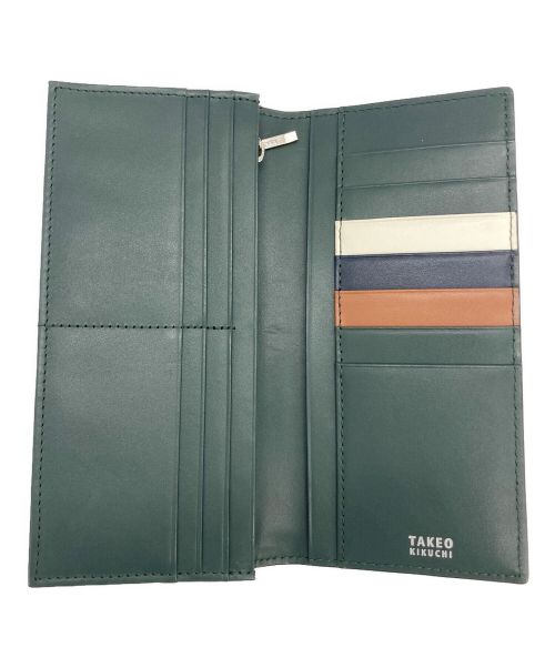 TAKEO KIKUCHI（タケオキクチ）TAKEO KIKUCHI (タケオキクチ) 長財布 モスグリーンの古着・服飾アイテム