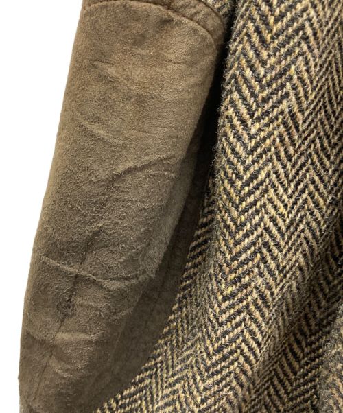 FOX FIRE（フォックスファイヤー）FOX FIRE (フォックスファイヤー) Harris Tweed (ハリスツイード) 3Bジャケット ブラウン サイズ:XLの古着・服飾アイテム