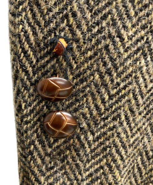 FOX FIRE（フォックスファイヤー）FOX FIRE (フォックスファイヤー) Harris Tweed (ハリスツイード) 3Bジャケット ブラウン サイズ:XLの古着・服飾アイテム