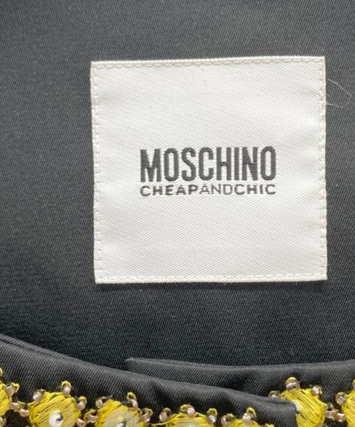 MOSCHINO CHEAP AND CHIC（モスキーノ チープアンドシック）MOSCHINO CHEAP AND CHIC (モスキーノ チープアンドシック) ノーカラーコート ブラック サイズ:USA8の古着・服飾アイテム