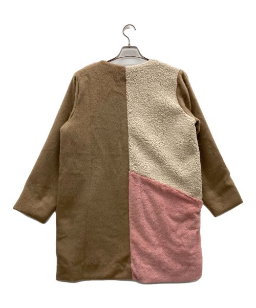 SCOLAR（スカラ）SCOLAR (スカラ) 切替コート ブラウン×ピンク サイズ:M 未使用品の古着・服飾アイテム
