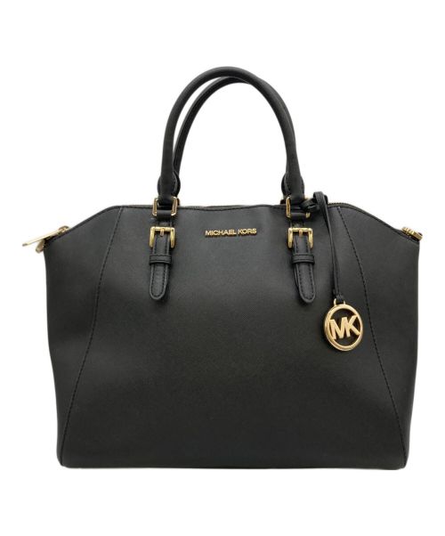 MICHAEL KORS（マイケル・コース）MICHAEL KORS (マイケルコース) 2WAYショルダーバッグ ブラックの古着・服飾アイテム