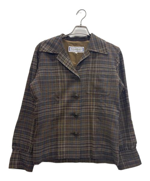 Yves Saint Laurent（イヴサンローラン）Yves Saint Laurent (イヴサンローラン) ジャケット ブラウン サイズ:Mの古着・服飾アイテム