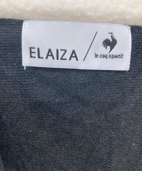 ELAIZA（エライザ）ELAIZA (エライザ) le coq sportif (ルコックスポルティフ) ドッキングボアフリース アノラック ホワイト サイズ:Lの古着・服飾アイテム
