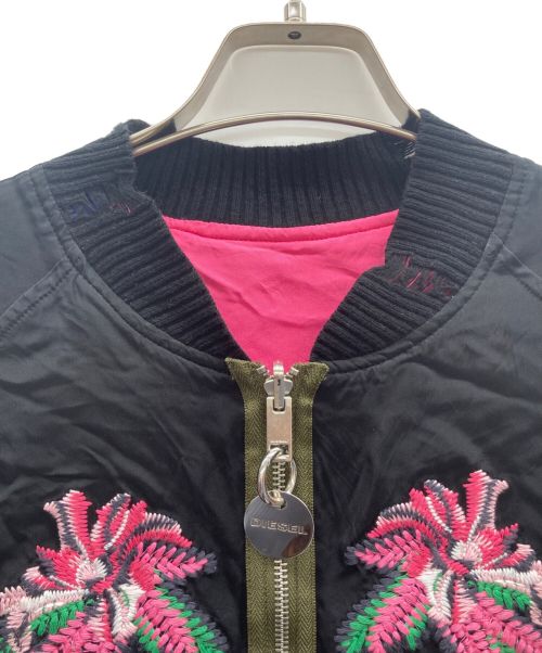 DIESEL（ディーゼル）DIESEL (ディーゼル) リバーシブルスカジャン ブラック×ピンク サイズ:XXSの古着・服飾アイテム