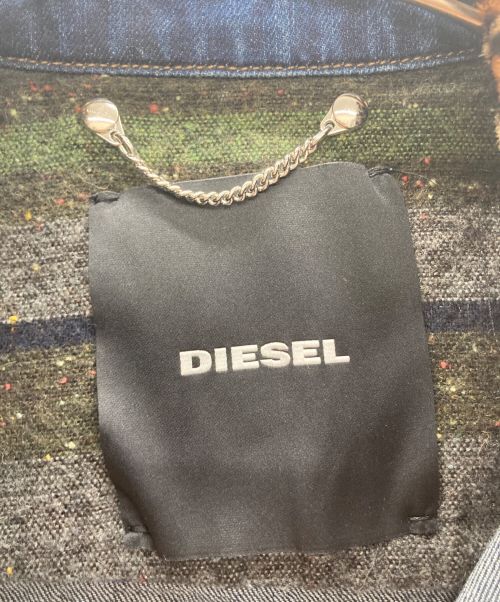DIESEL（ディーゼル）DIESEL (ディーゼル) 切替デニムジャケット ブルー サイズ:XSの古着・服飾アイテム