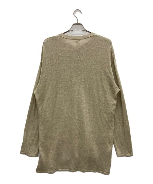 Ron Herman（ロンハーマン）Ron Herman (ロンハーマン) リネンヘンリーネックニット ベージュ サイズ:Lの古着・服飾アイテム