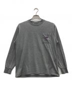 THE NORTH FACEノースフェイス）の古着「ロングスリーブポケットTシャツ」｜ライトグレー