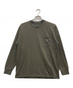 THE NORTH FACEノースフェイス）の古着「ロングスリーブポケットTシャツ」｜カーキ