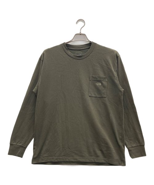 THE NORTH FACE（ザ ノース フェイス）THE NORTH FACE (ザ ノース フェイス) ロングスリーブポケットTシャツ カーキ サイズ:XLの古着・服飾アイテム