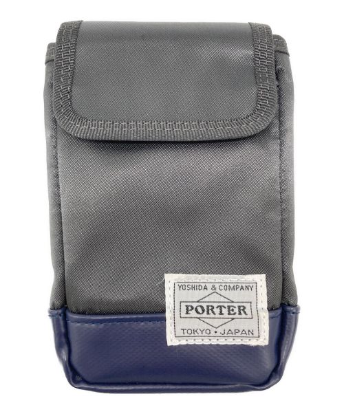 PORTER（ポーター）PORTER (ポーター) ポーチ グレー×ネイビーの古着・服飾アイテム
