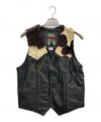 RANDY RIOSランディーライオス）の古着「ウエスタンレザーベスト」｜ブラック