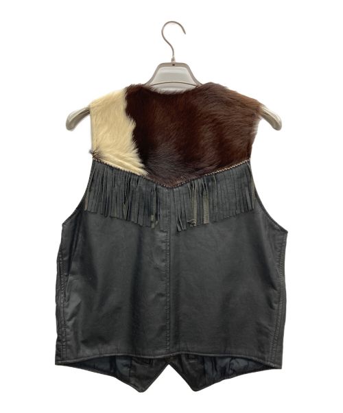 RANDY RIOS（ランディーライオス）RANDY RIOS (ランディーライオス) ウエスタンレザーベスト ブラック サイズ:38の古着・服飾アイテム