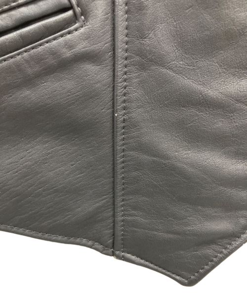 RANDY RIOS（ランディーライオス）RANDY RIOS (ランディーライオス) ウエスタンレザーベスト ブラック サイズ:38の古着・服飾アイテム