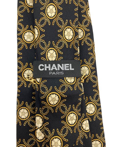 CHANEL（シャネル）CHANEL (シャネル) ネクタイ ブラック×イエロー サイズ:表記無しの古着・服飾アイテム