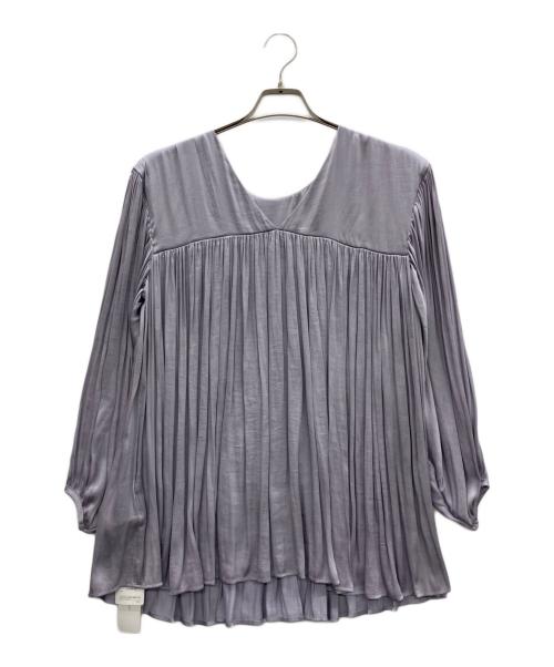 LAGUNA MOON（ラグナムーン）LAGUNA MOON (ラグナムーン) サテンボリュームギャザーブラウス バイオレット サイズ:Free 未使用品の古着・服飾アイテム