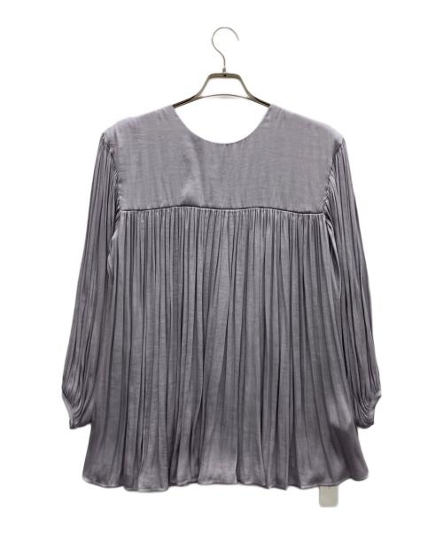 LAGUNA MOON（ラグナムーン）LAGUNA MOON (ラグナムーン) サテンボリュームギャザーブラウス バイオレット サイズ:Free 未使用品の古着・服飾アイテム