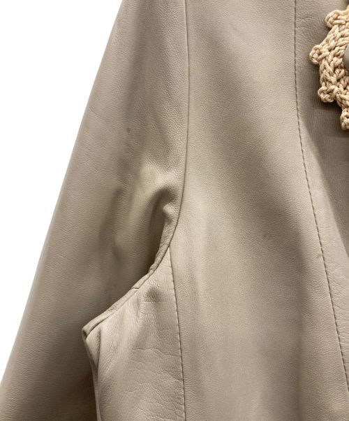 rufus（ルーファス）rufus (ルーファス) シープレザージャケット ベージュ サイズ:11号の古着・服飾アイテム