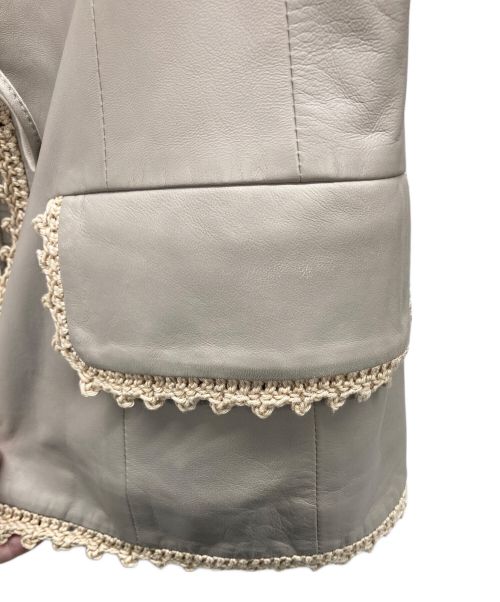 rufus（ルーファス）rufus (ルーファス) シープレザージャケット ベージュ サイズ:11号の古着・服飾アイテム