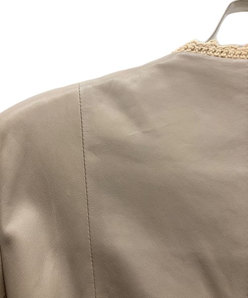 rufus（ルーファス）rufus (ルーファス) シープレザージャケット ベージュ サイズ:11号の古着・服飾アイテム