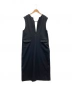 ）の古着「フラノ ジャンパー スカート」｜ブラック