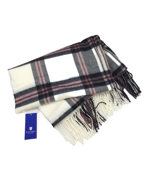 BLUE LABEL CRESTBRIDGE（ブルーレーベルクレストブリッジ）BLUE LABEL CRESTBRIDGE (ブルーレーベルクレストブリッジ) マフラー ネイビー×ピンク×ホワイト 未使用品の古着・服飾アイテム