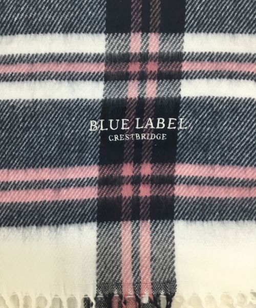 BLUE LABEL CRESTBRIDGE（ブルーレーベルクレストブリッジ）BLUE LABEL CRESTBRIDGE (ブルーレーベルクレストブリッジ) マフラー ネイビー×ピンク×ホワイト 未使用品の古着・服飾アイテム