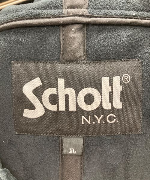 Schott（ショット）Schott (ショット) ボア切替コート ブラック サイズ:XLの古着・服飾アイテム