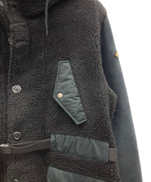 Schott（ショット）Schott (ショット) ボア切替コート ブラック サイズ:XLの古着・服飾アイテム