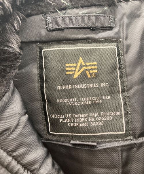 ALPHA INDUSTRIES（アルファインダストリーズ）ALPHA INDUSTRIES (アルファインダストリーズ) N-3Bタイプコート ブラック サイズ:Lの古着・服飾アイテム
