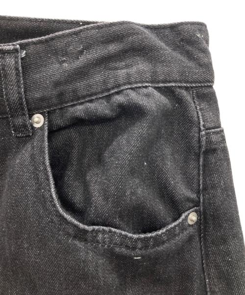 2(g+c)（トゥージートゥーシー）2(g+c) (トゥージートゥーシー) ワイドデニムパンツ ブラック サイズ:M×Lの古着・服飾アイテム