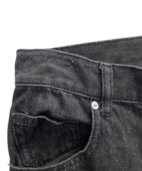 2(g+c)（トゥージートゥーシー）2(g+c) (トゥージートゥーシー) ワイドデニムパンツ ブラック サイズ:M×Lの古着・服飾アイテム